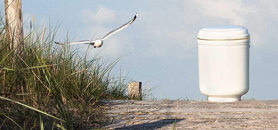 Urne in D&uuml;nenelandschaft